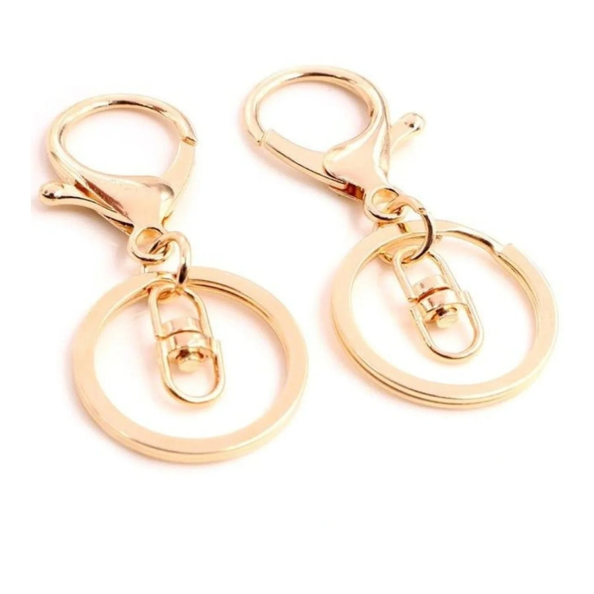 5pcs 30mm Lobster Key Ring 70mm Plated Lobster Clasp Key Hook Chain Jewellery Making Keychain Split Keyring