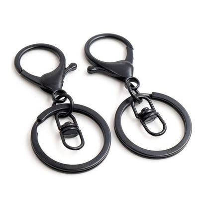 5pcs 30mm Lobster Key Ring 70mm Plated Lobster Clasp Key Hook Chain Jewellery Making Keychain Split Keyring