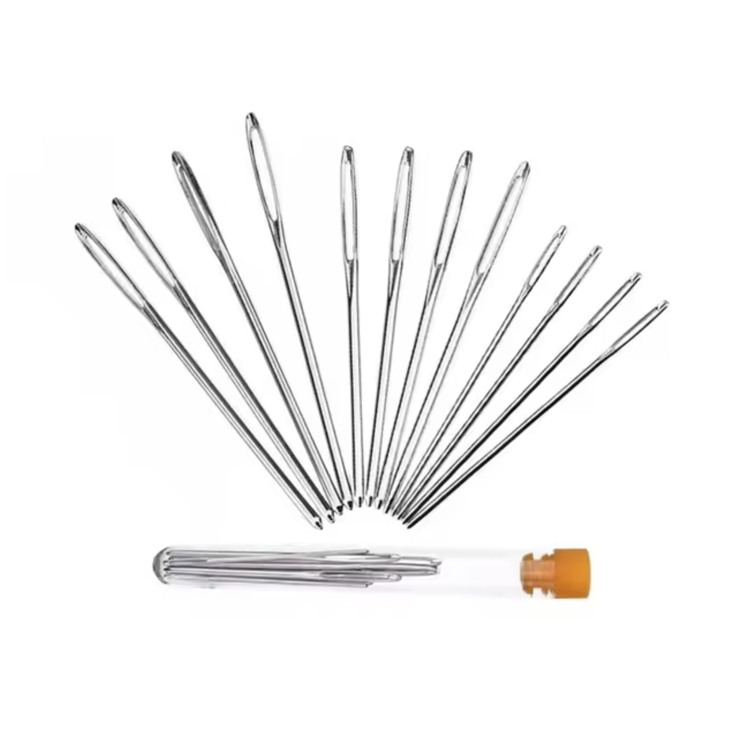 Large Eye Knitting Needle Sets Blunt Cross Stitch Needle Leather Embroidery Threading | B Style | 12 pcs | Asia Sell