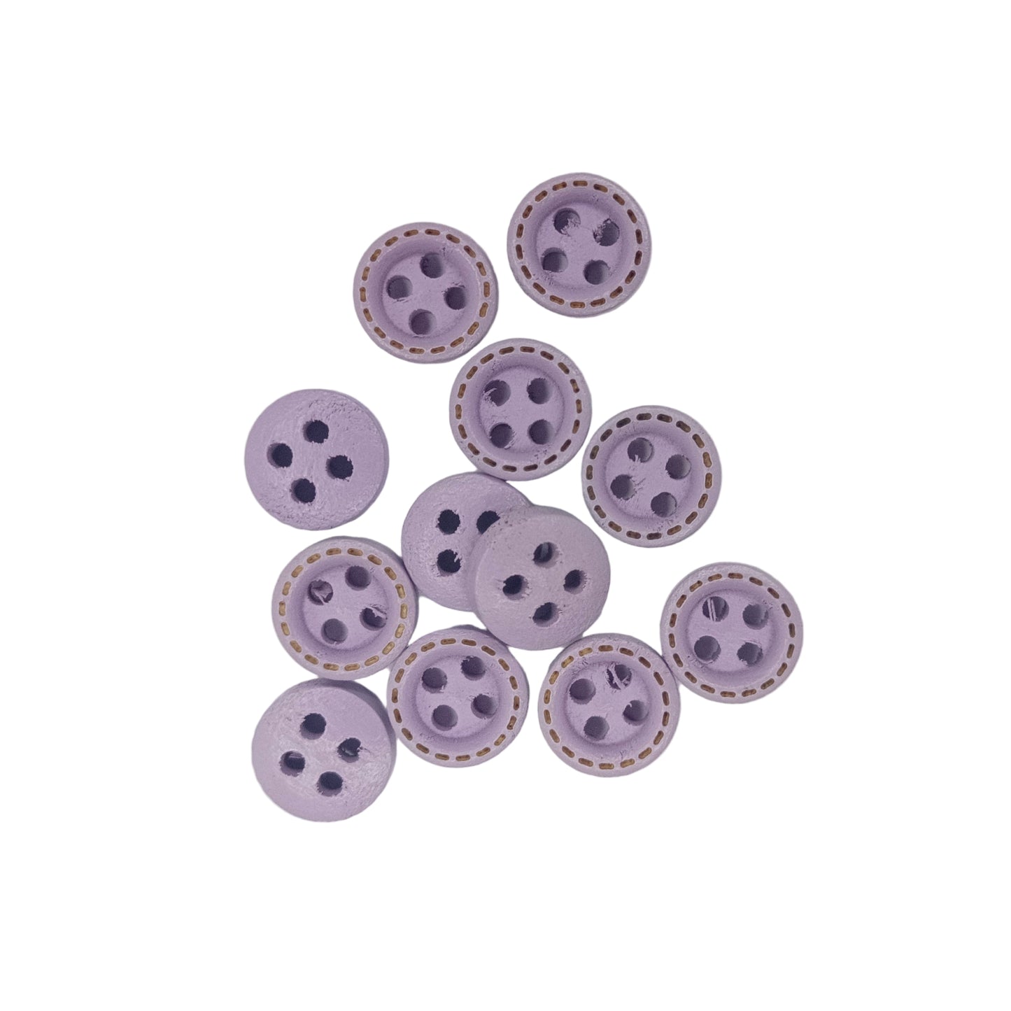 Lavender buttons with a white background