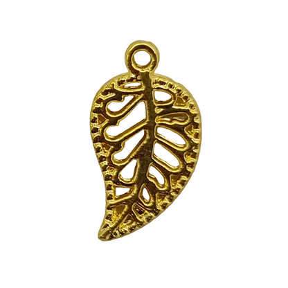 19mm 40pcs Antique Silver Bronze Gold Colour Plated Leaf Style Handmade Charms Pendant:DIY for bracelet necklace