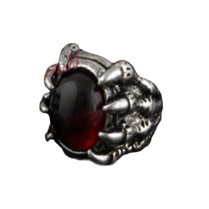 Mens Fashion Red Black Skull Dragon Claw Finger Ring Punk Size 8-11 U.S.
