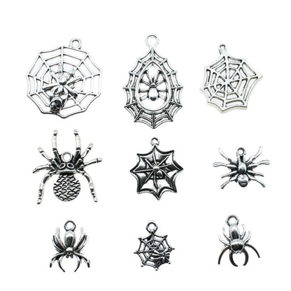 4pcs Spider Charms Antique Silver Colour Spider Charms Pendants