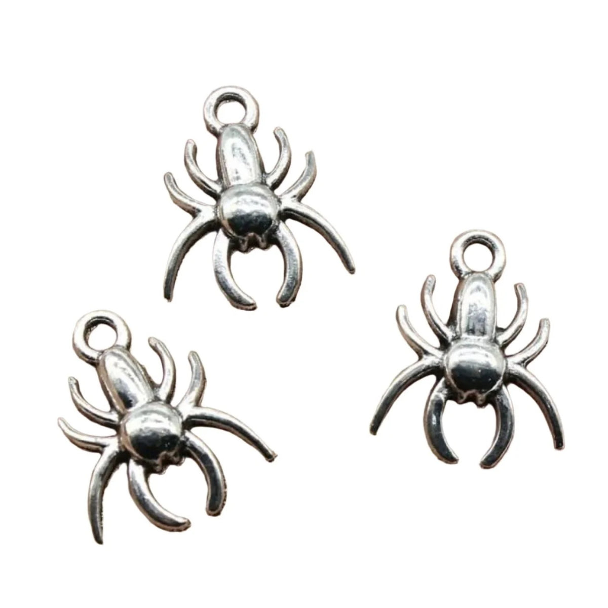 4pcs Spider Charms Antique Silver Colour Spider Charms Pendants