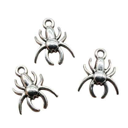 4pcs Spider Charms Antique Silver Colour Spider Charms Pendants