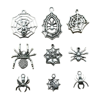 4pcs Spider Charms Antique Silver Colour Spider Charms Pendants