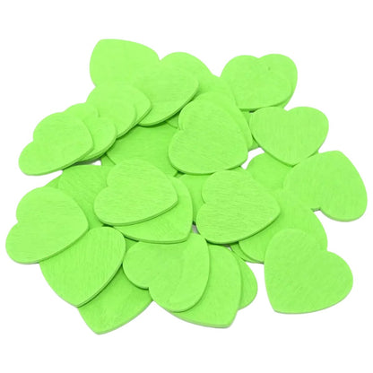 Painted Wooden Hearts | Green 12-28mm | Asia Sell