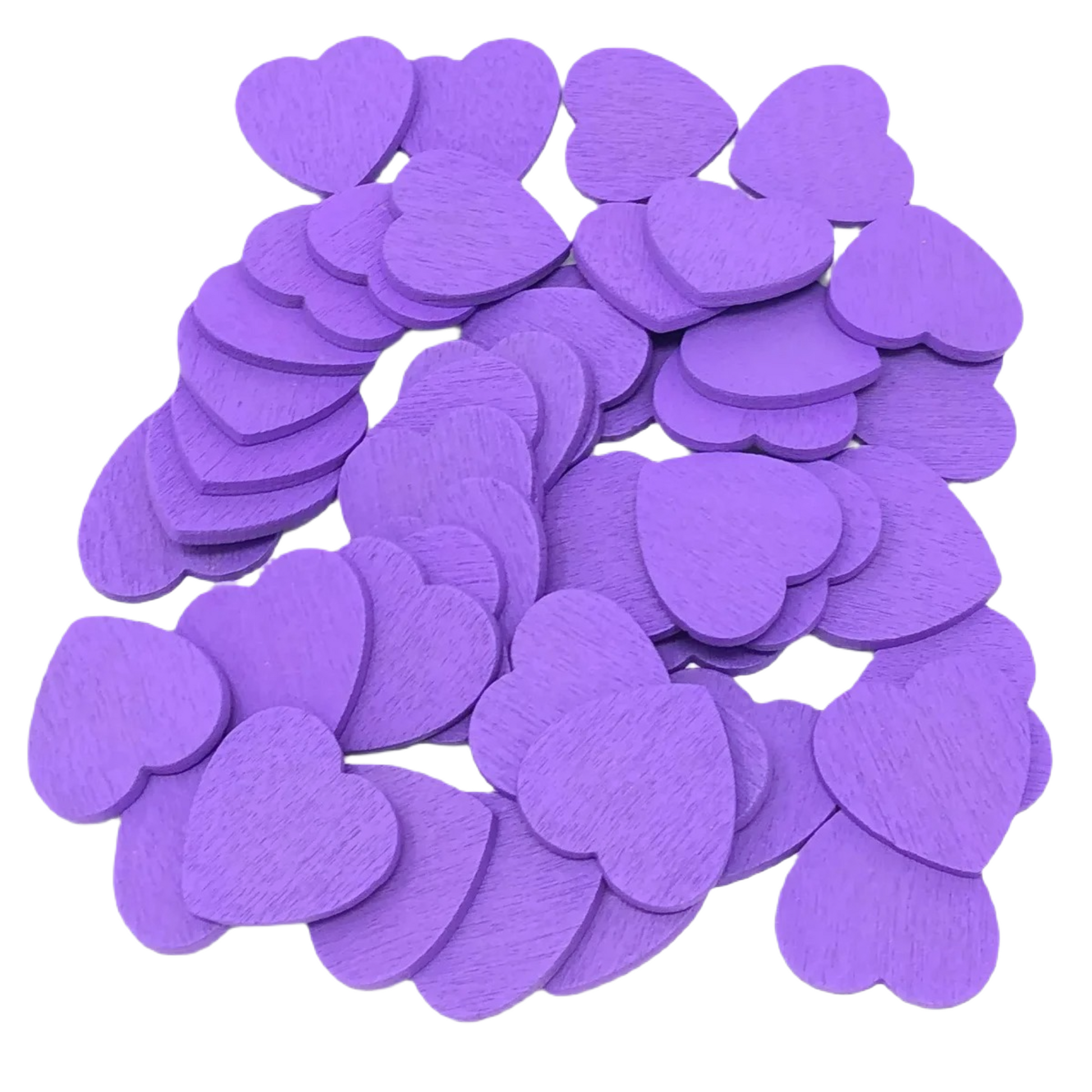 Painted Wooden Hearts | Purple 12-28mm | Asia Sell