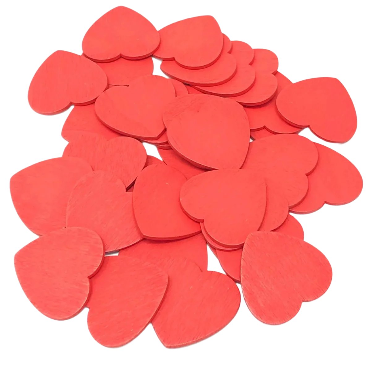 Painted Wooden Hearts | Red 12-28mm | Asia Sell