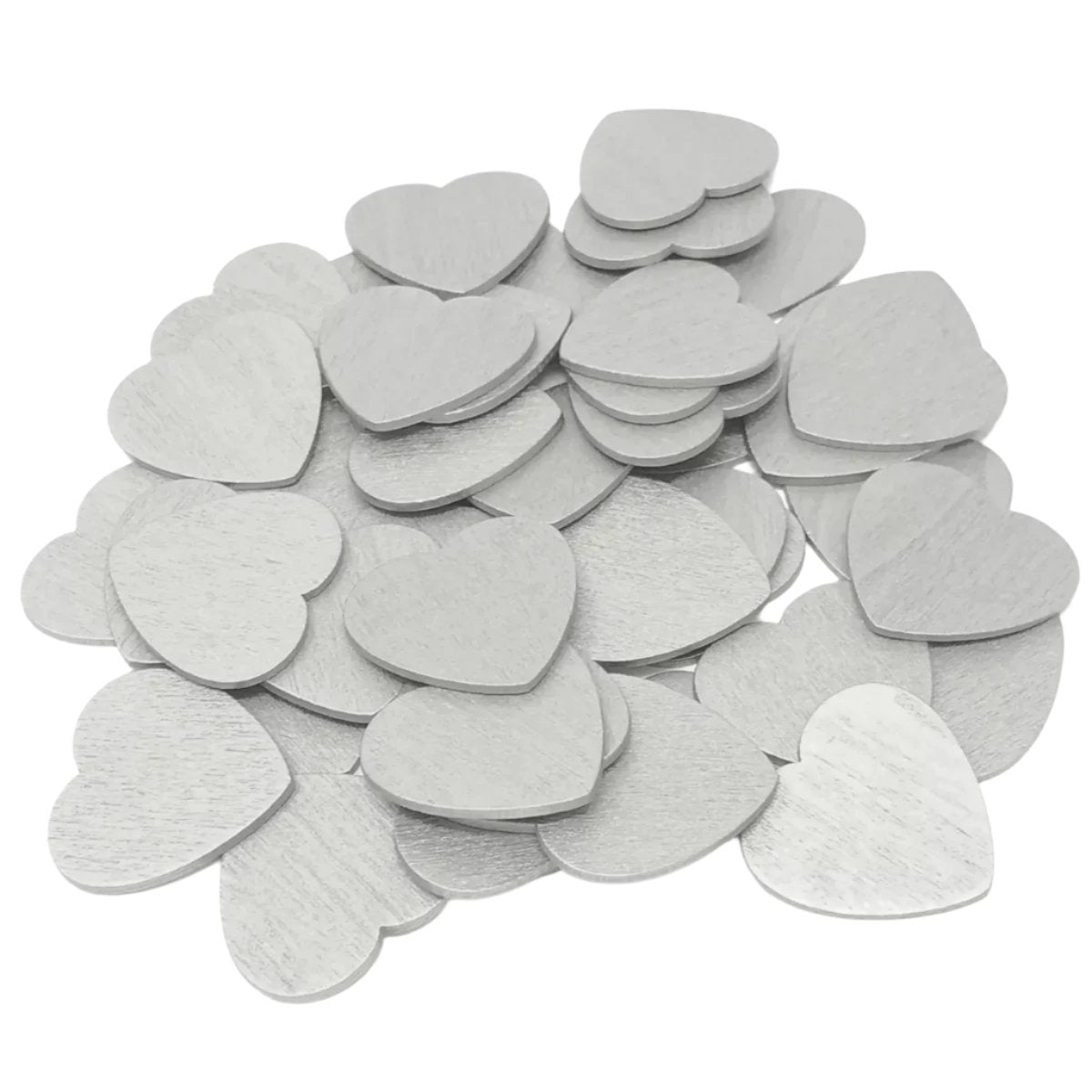 Painted Wooden Hearts | Silver 12-28mm | Asia Sell