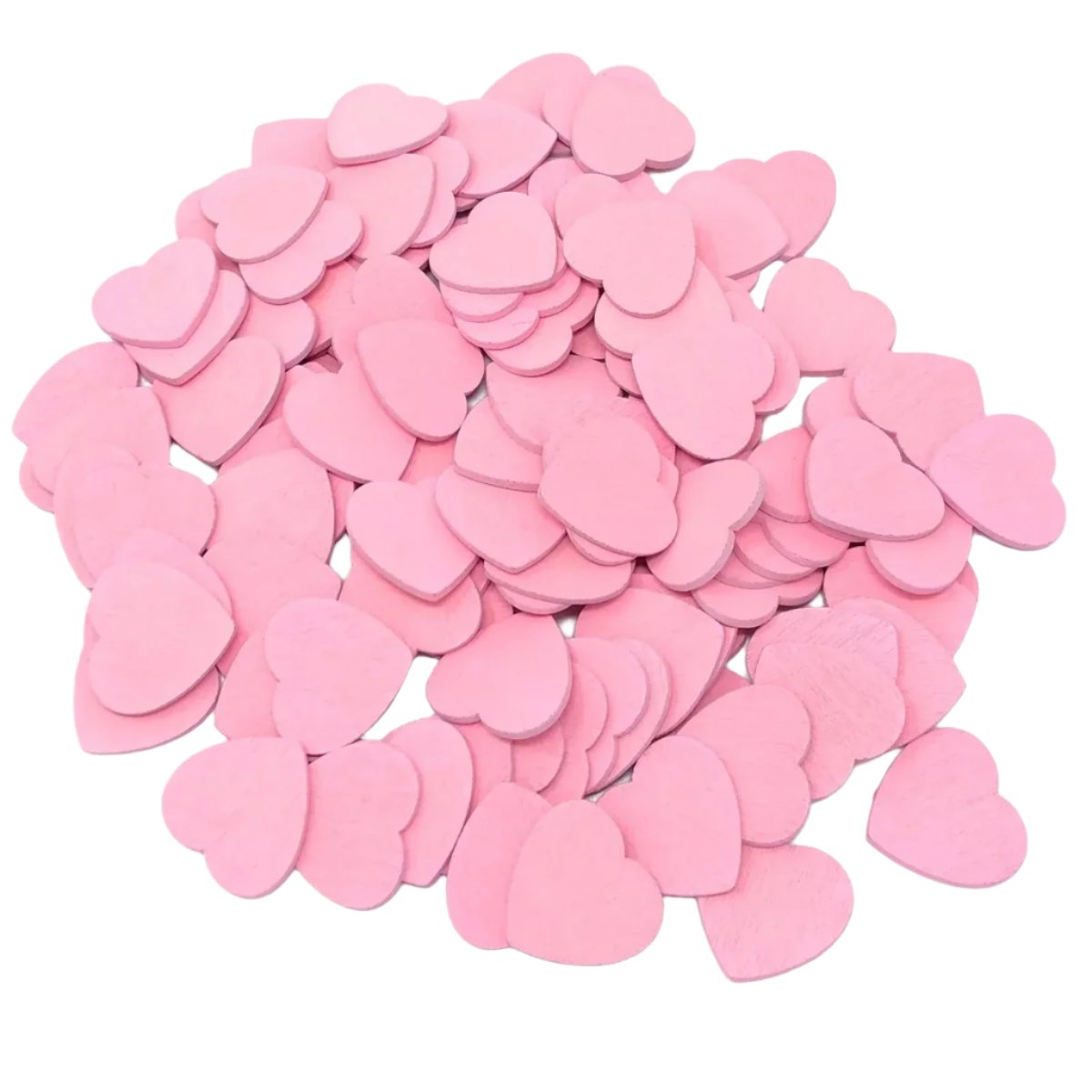 Painted Wooden Hearts | Pink 12-28mm | Asia Sell