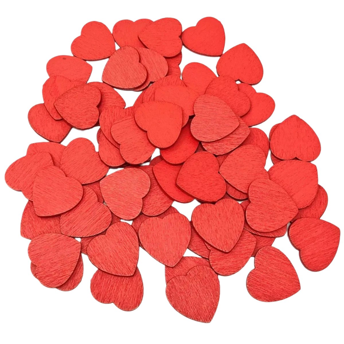 Painted Wooden Hearts | Red 12-28mm | Asia Sell