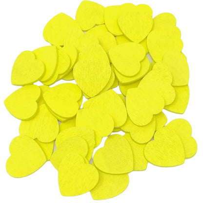 Painted Wooden Hearts | Yellow 12-28mm | Asia Sell