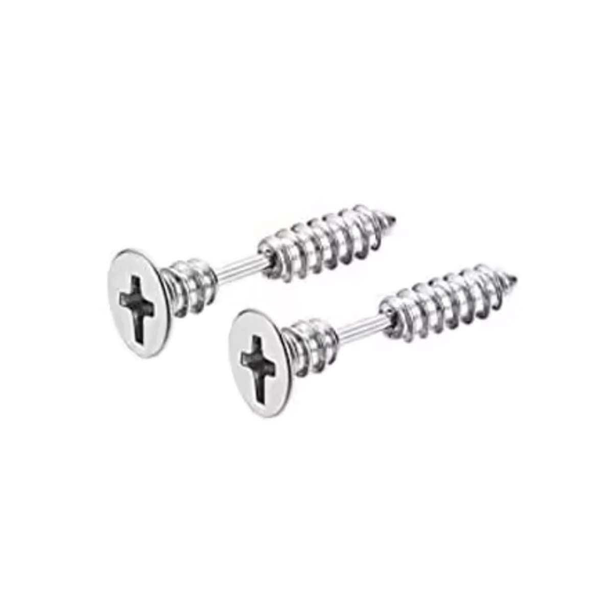 Punk Stainless Steel Stud SCREW Earrings BLUE GOLD SILVER BLACK COLOUR-CHANGING