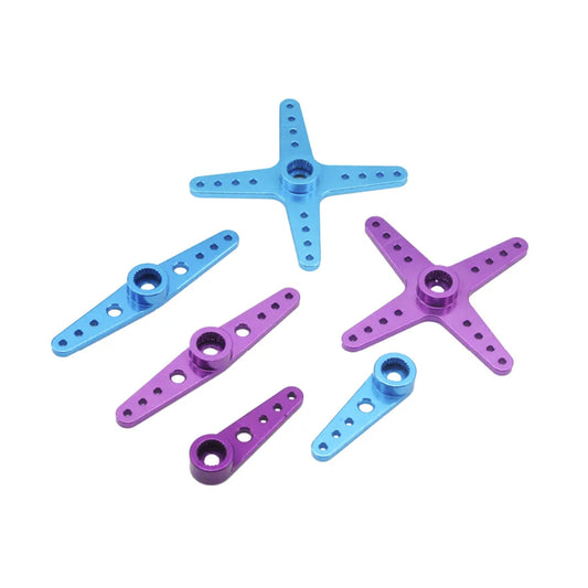 RC Model 25T Metal Servo Arm Horn RedCat MG995 MG996 02073 94123 - Purple or Blue Single Double or Quad Arm - Asia Sell