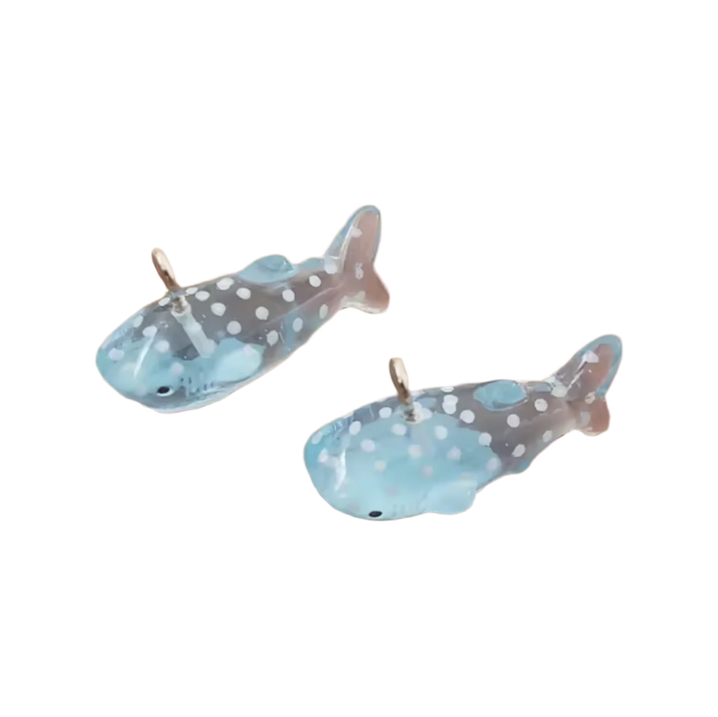 10pcs 28mm Acrylic Shark Whale Charms Pendant For Jewellery Making DIY Findings Figurines