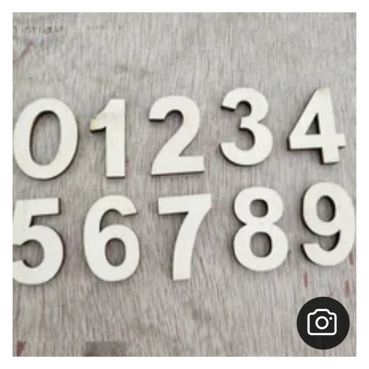 Wooden Numbers 0-9 Set Adhesive Backed 30mm Scrapbooking Card Making Craft DIY