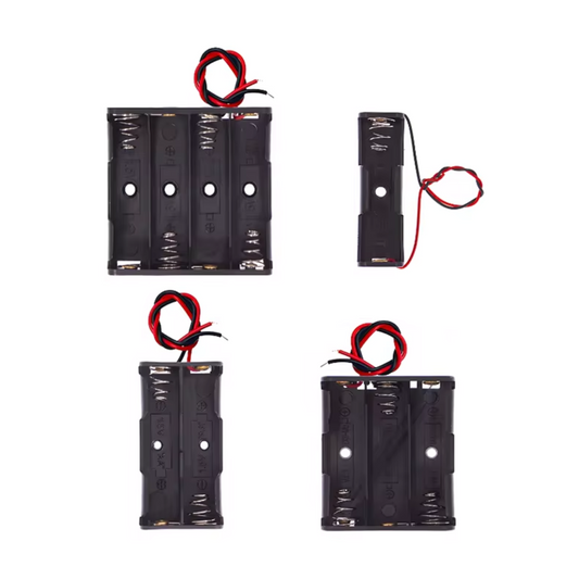 Set of 1xAA 2xAA 3xAA 4xAA Battery Holders Leads 1.5V - 6V Case Box Leads AA