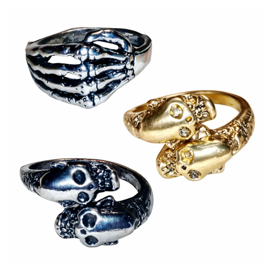 Skull Skeleton Hand Ring Punk Rings Mens Jewellery Fashion Size 7-11 | Main Image