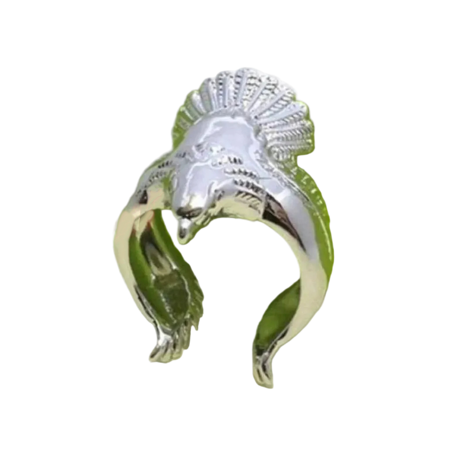 Stainless Steel Retro Eagle Bird Wings Open Ring Mens Jewellery Fashion Gold