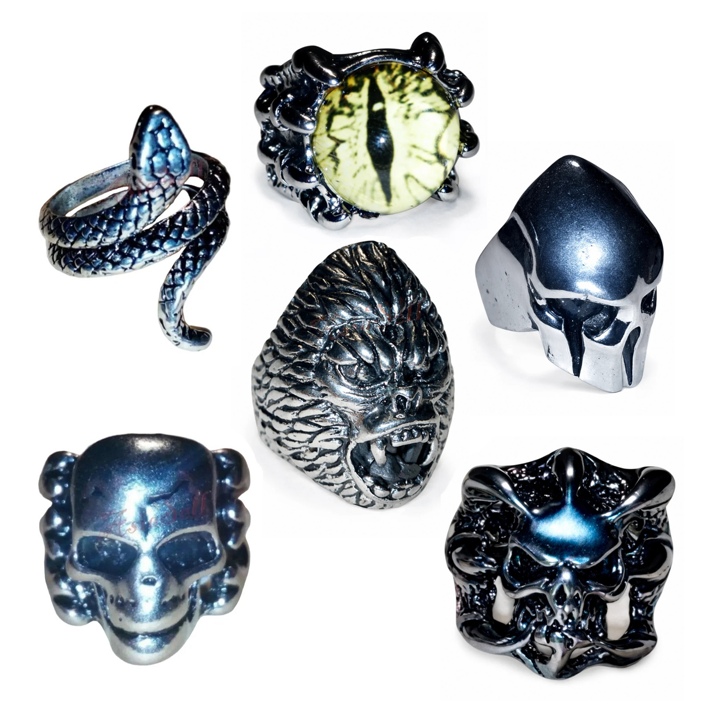 Stainless Steel Bikie Ring Mens Rings Animal Ape Skull Eye Sizes 7 to 11 | Main Image | Asia Sell