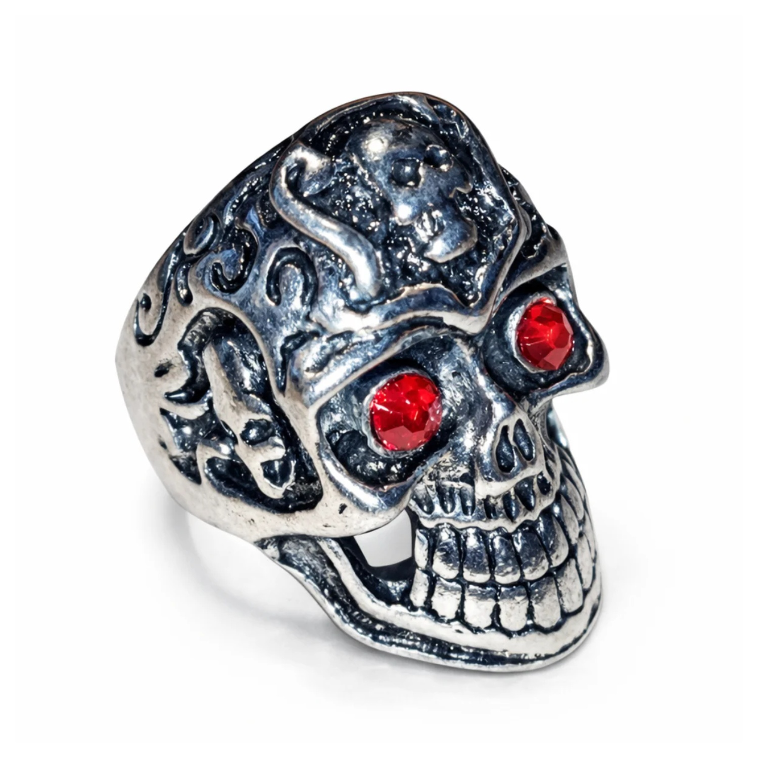 Stainless Steel Skull Ring Head Evil Ring Rings Black Silver Gold Silver Biker | Asia Sell