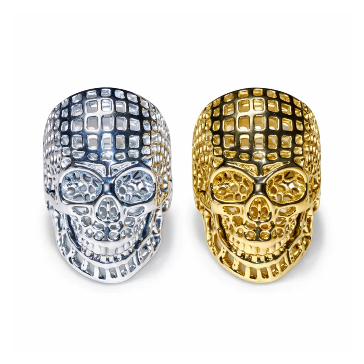 Stainless Steel Skull Ring Head Evil Ring Rings Black Silver Gold Silver Biker | Asia Sell