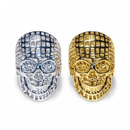 Stainless Steel Skull Ring Head Evil Ring Rings Black Silver Gold Silver Biker | Asia Sell