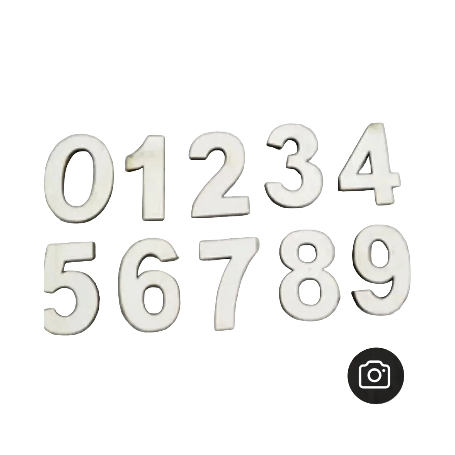 Wooden Numbers 0-9 Set Adhesive Backed 30mm Scrapbooking Card Making Craft DIY