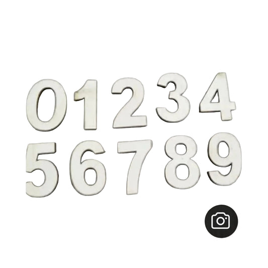 Wooden Numbers 0-9 Set Adhesive Backed 30mm Scrapbooking Card Making Craft DIY