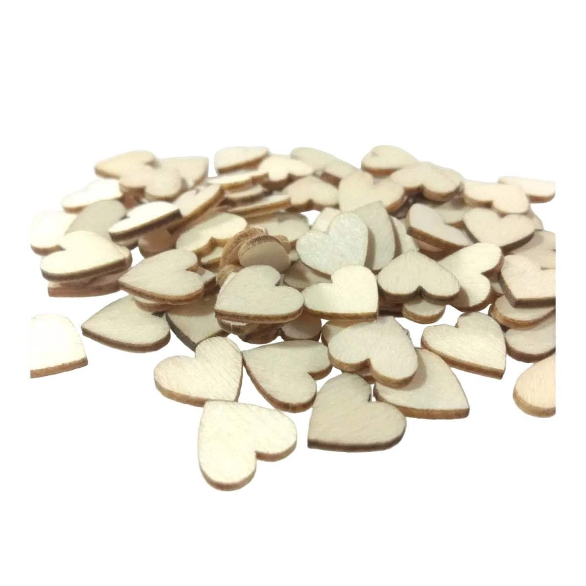 200pcs 10mm Wooden Love Hearts DIY Craft Wood Scrapbooking