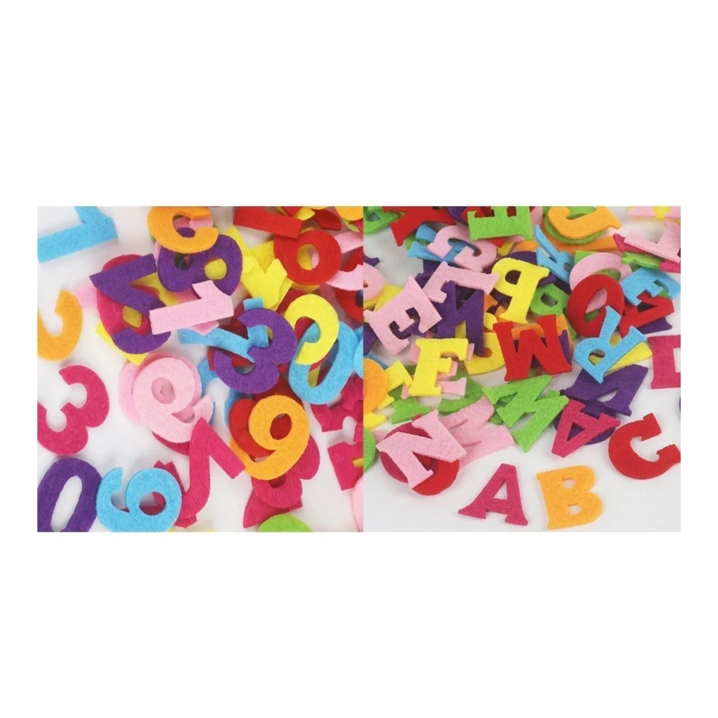 200pcs Fabric Felt Letters Numbers Alphabet Craft Cloth Patch For Sewing Dolls Scrapbook Shape