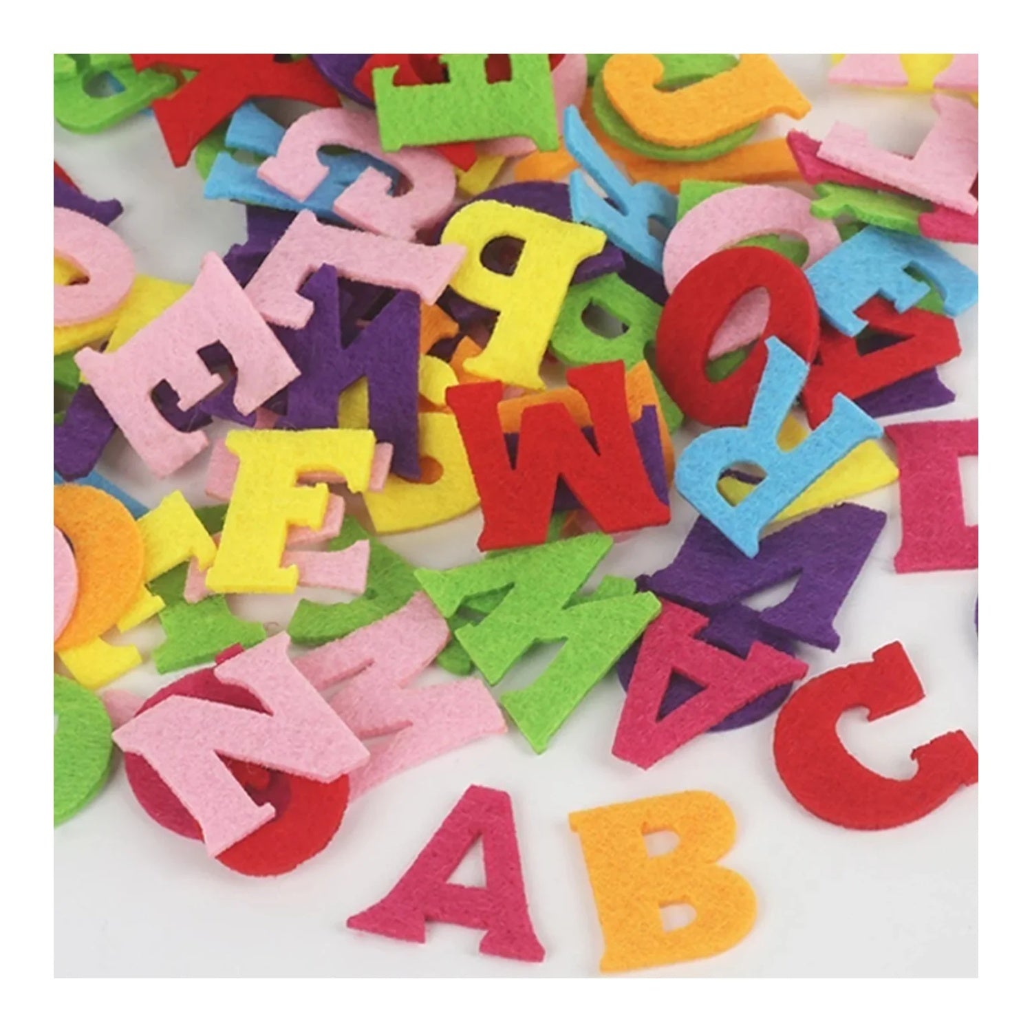 400pcs Fabric Felt Letters Numbers Alphabet Craft Cloth Patch For Sewing Dolls Scrapbook Shape