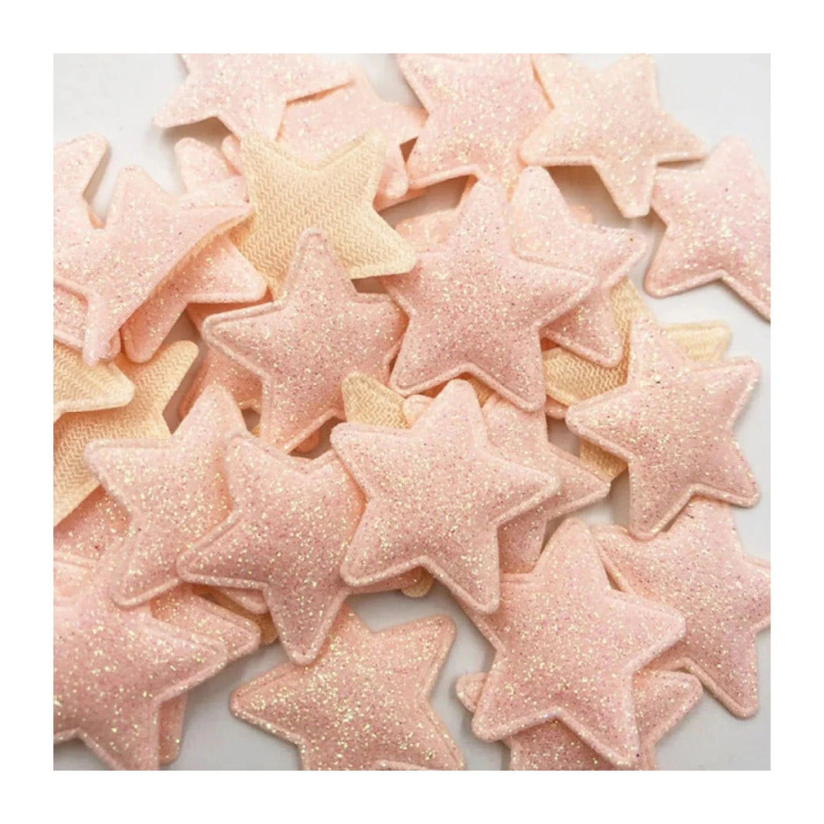 50pcs Sparkling Padded Glitter Stars Clothing Appliques DIY Apparel Accessories Christmas Decorations Large Patch Craft Toy Shapes PU Leather