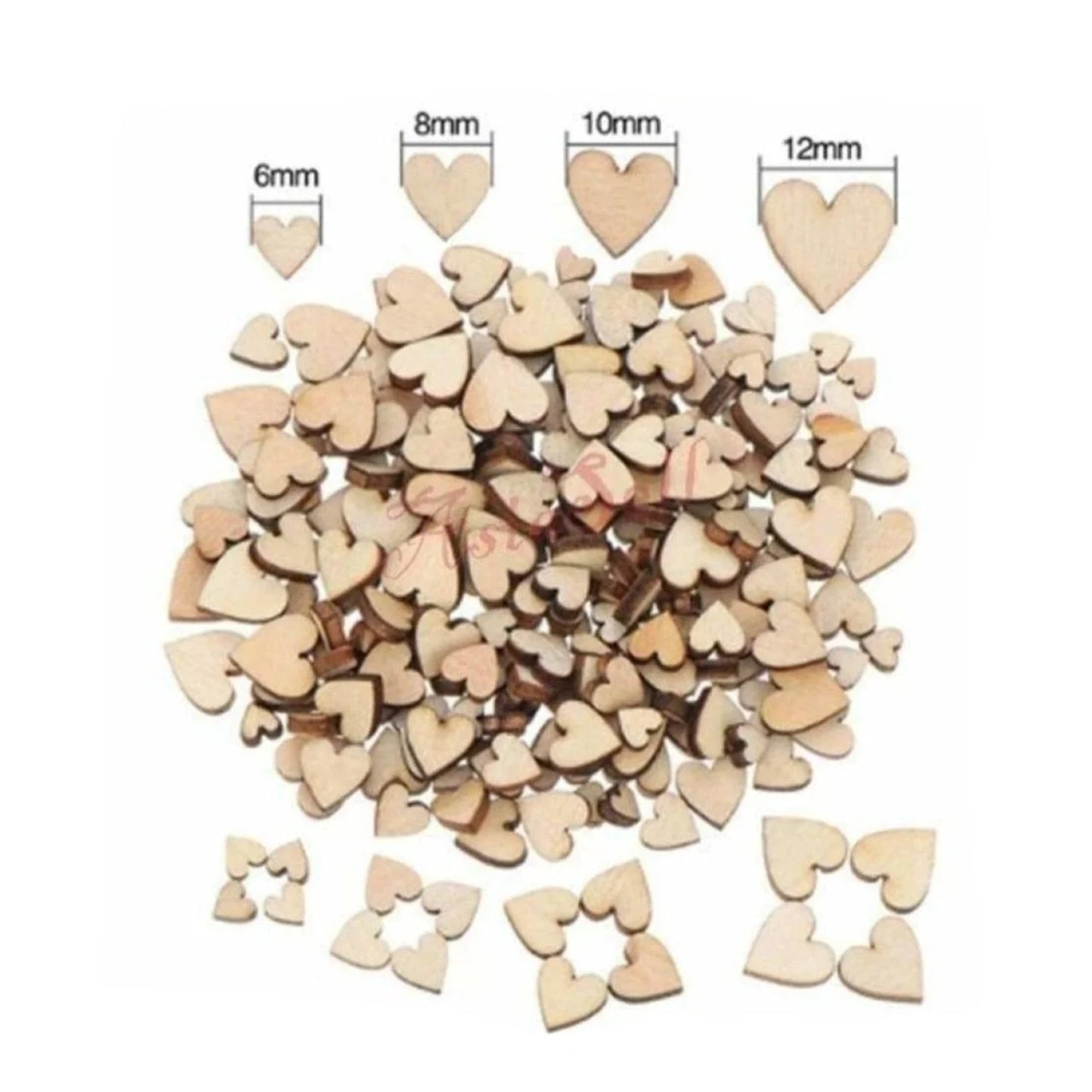 Wooden Numbers Alphabet Letters Hearts DIY Craft Wood Lettering