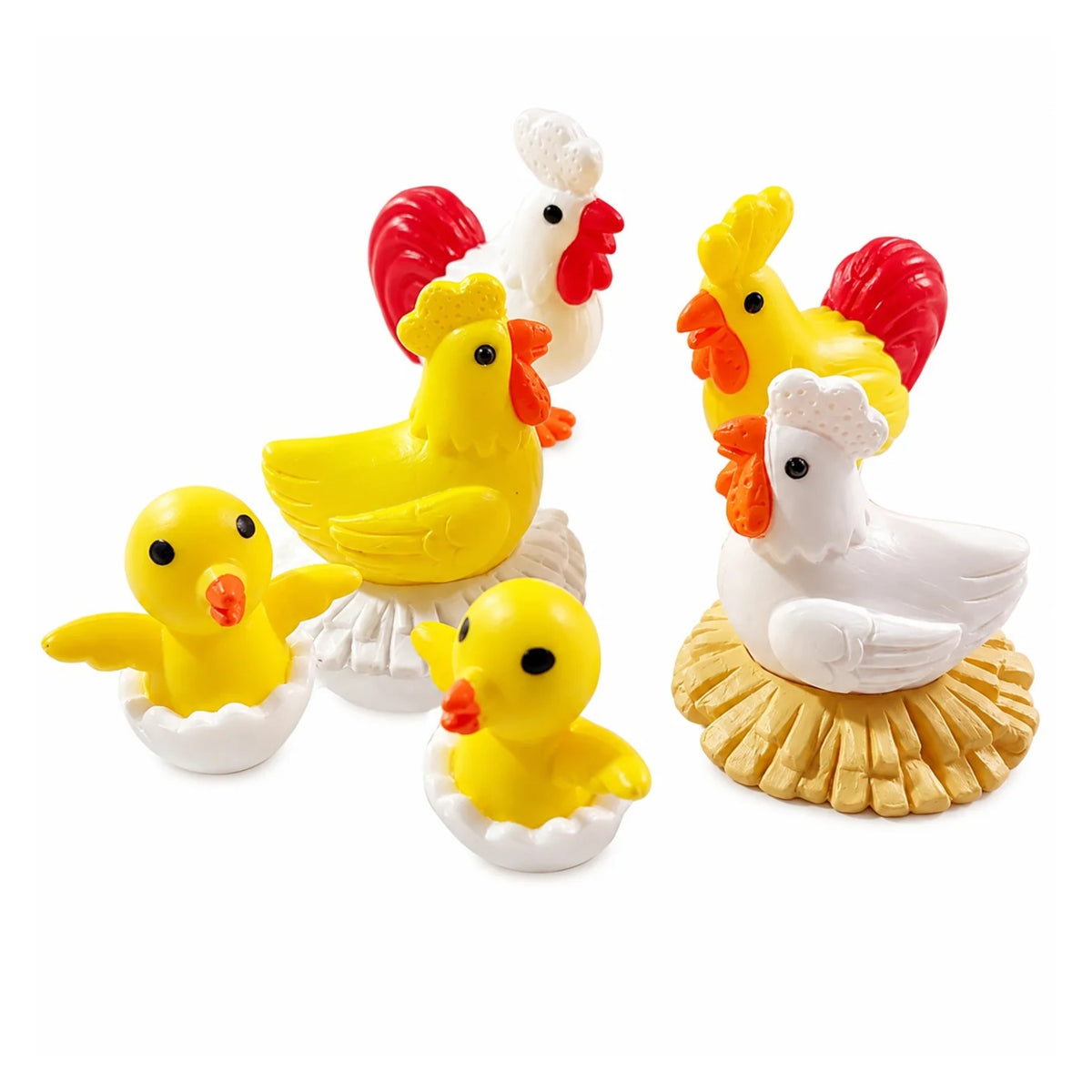3-8pcs Figurines Mini Chick Snails Mushrooms Turtles Animal Fairy Garden Miniature Crafts Toys