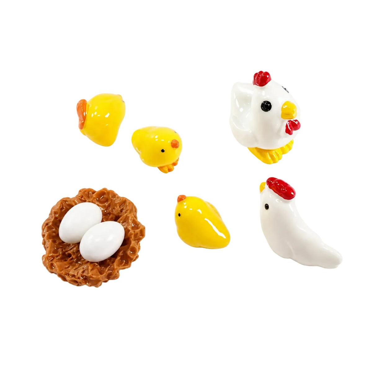 3-8pcs Figurines Mini Chick Snails Mushrooms Turtles Animal Fairy Garden Miniature Crafts Toys