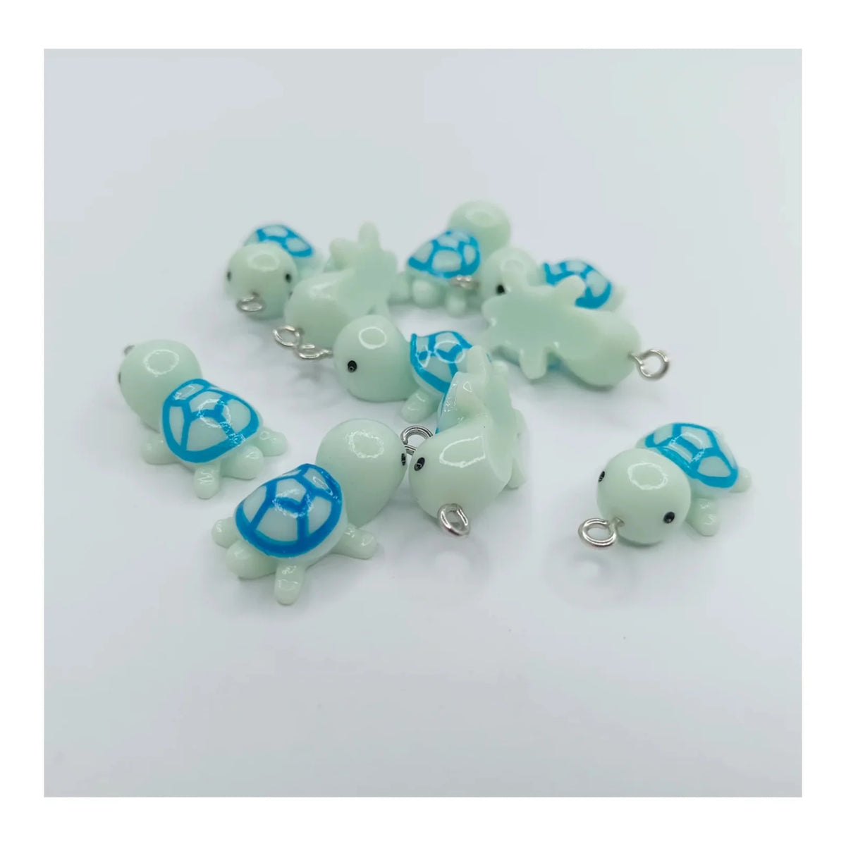 10pcs Tortoise Turtle Resin Charms 27mm Keychain Necklace Pendant Jewellery Findings Figurines