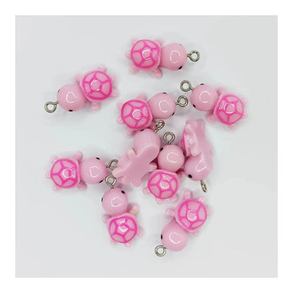 10pcs Tortoise Turtle Resin Charms 27mm Keychain Necklace Pendant Jewellery Findings Figurines