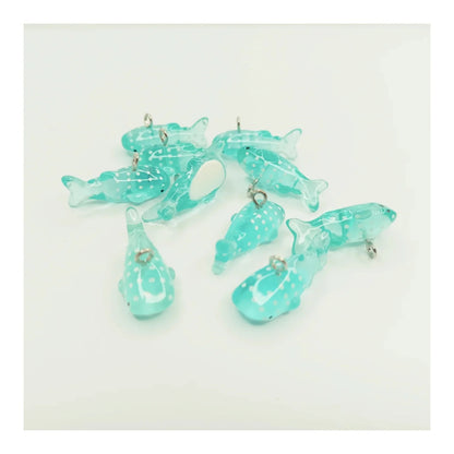 10pcs 28mm Acrylic Shark Whale Charms Pendant For Jewellery Making DIY Findings Figurines