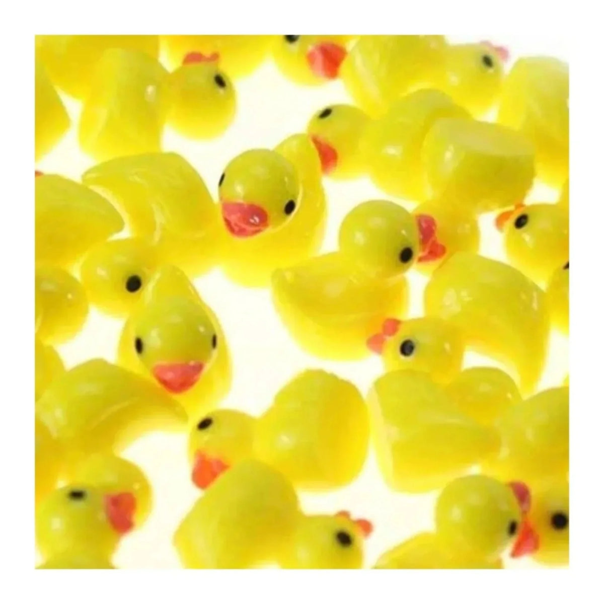 10pcs Miniature Mini Garden Green Yellow Glow in the Dark Ducks Animal Figurines Craft