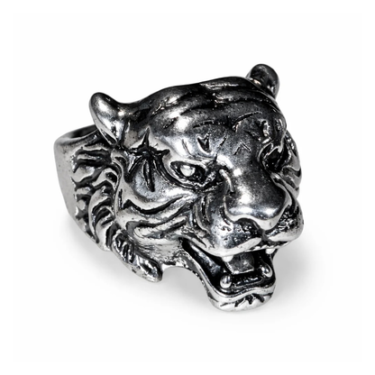 Tiger Head Ring Devil Rings Black Silver Colour | Asia Sell