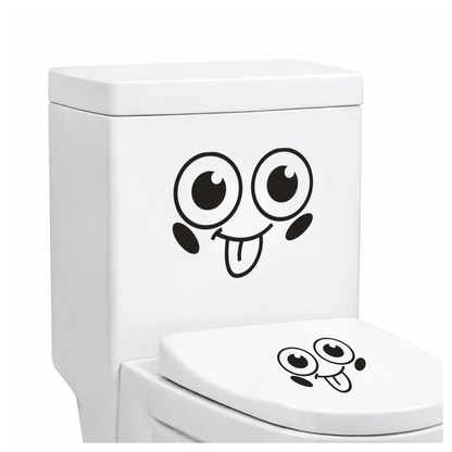 Toilet Seat Lid Sticker Smiley Face Bathroom Decals Removable Wall Art Tiles | Asia Sell