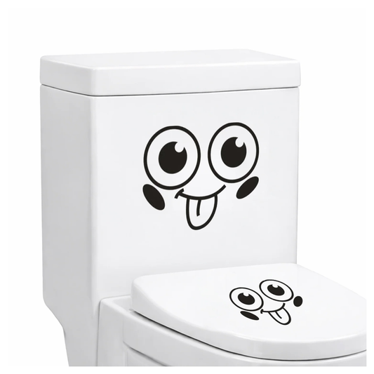 Toilet Seat Lid Sticker Smiley Face Bathroom Decals Removable Wall Art Tiles | Asia Sell