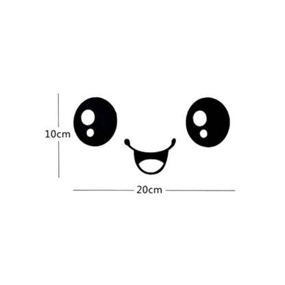 Toilet Seat Lid Sticker Funny Smile Bathroom Decals Removable Stickers Tiles | Dimensions