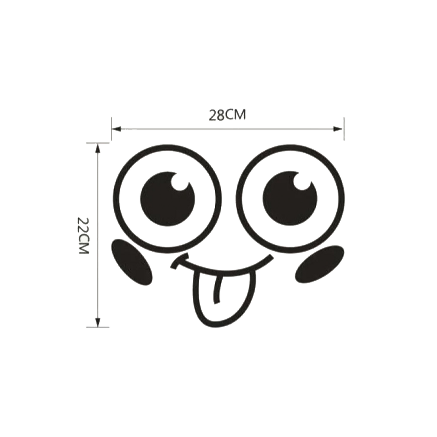 Toilet Seat Lid Sticker Smiley Face Bathroom Decals Removable Wall Art Tiles | Dimensions | Asia Sell