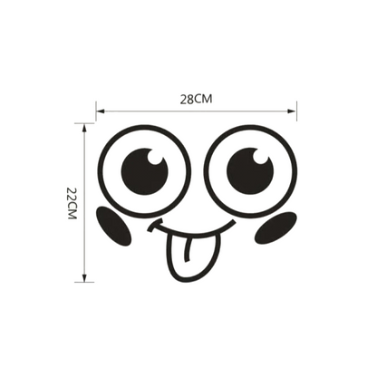 Toilet Seat Lid Sticker Smiley Face Bathroom Decals Removable Wall Art Tiles | Dimensions | Asia Sell