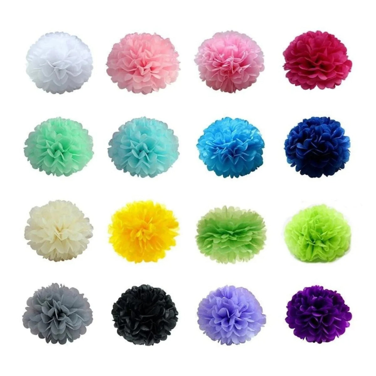 5pcs 6"-10" Tissue Paper Wedding Baby Shower Birthday Party Pom Poms