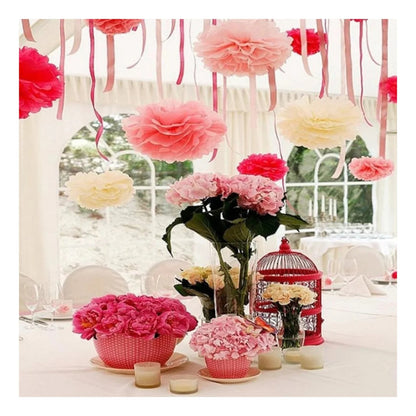 5pcs 6"-10" Tissue Paper Wedding Baby Shower Birthday Party Pom Poms