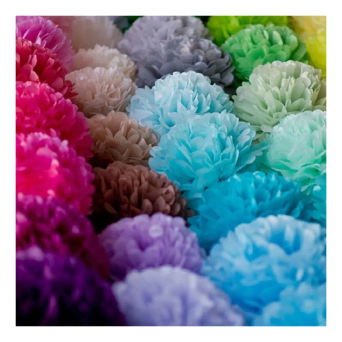 5pcs 6"-10" Tissue Paper Wedding Baby Shower Birthday Party Pom Poms